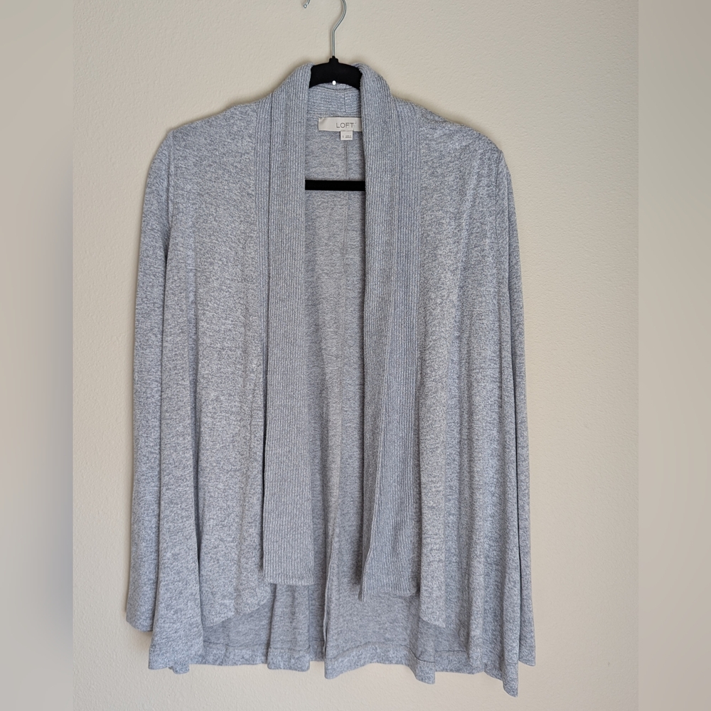 Ann Taylor LOFT Cozy Gray Cardigan Size S